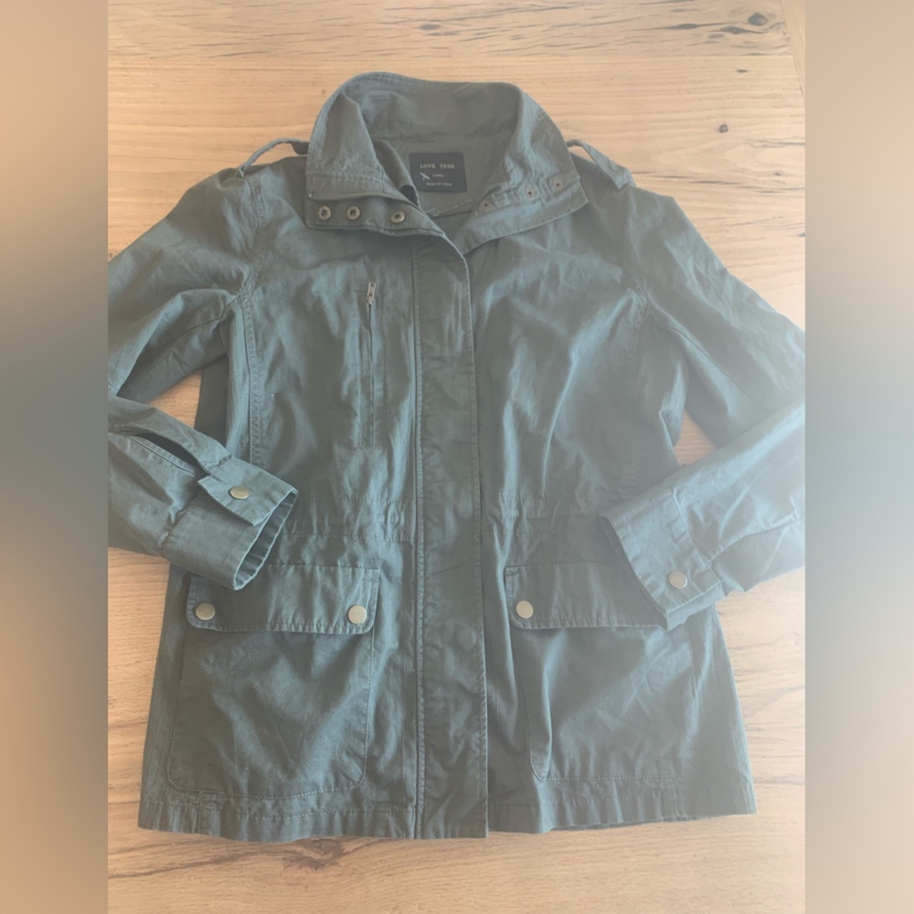 Love Tree Olive Utility Jacket